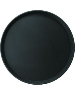 Поднос круглый прорезиненный d 35 6 см черный 212965 Touchlife