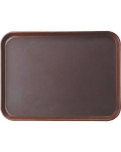Поднос прямоугольный прорезиненный 35 6x45 7 см коричневый 212990 Touchlife