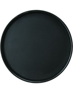 Поднос круглый прорезиненный d 35 6 см черный 212684 Touchlife