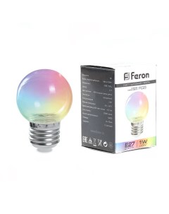 Лампа светодиодная LB 37 E27 1Вт K 38129 Feron saffit