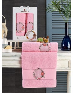 Комплекты полотенец светло розовый Набор из 2 штук Meteor