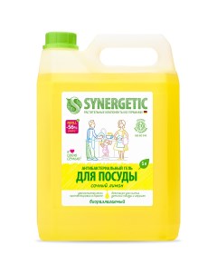 Средство для мытья посуды Лимон антибактериальное гипоаллергенное 5 л Synergetic