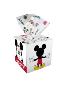 Салфетки бумажные выдергушки Микки Маус с рисунком 3 х сл 56 шт World cart