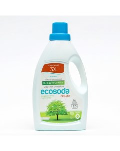 Гель для стирки ЕCOSODA COLOR для цветного белья 950 мл Green label