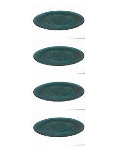 Блюдо на ножке стекло Аксам Inspiration green диаметр 28см 4шт 16468А 1 Akcam