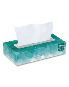 Бумажные салфетки для лица Kleenex Kimberly Cla зеленый 2 сл 21х19 8 см 100 шт уп Kimberly-clark