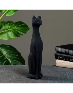 Фигура Кошка Египетская 5 малая черная матовая 15 10х10х31см Хорошие сувениры