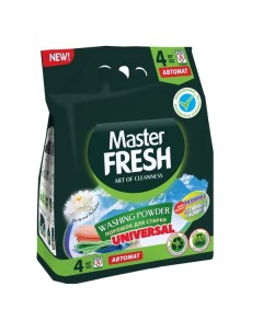 Порошок для стирки Universal с активным кислородом бесфосфатный 4 кг Master fresh