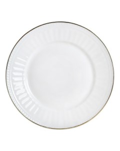 Тарелка десертная Бьянка Голд 18 см белая Мфк