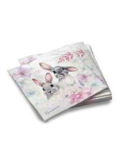 Бумажные салфетки для праздника Кролики Символ года 20 шт Nd play