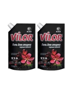 Жидкое средство для стирки изделий из чёрных и тёмных тканей 1 л 2 шт Vilor