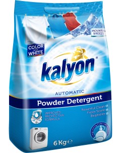 Стиральный порошок автомат для белого и цветного белья Горный Бриз 6 кг Kalyon