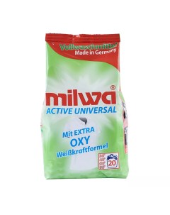 Концентрированный порошок для стирки белого белья ACTIVE OXY 1 34 кг Milwa