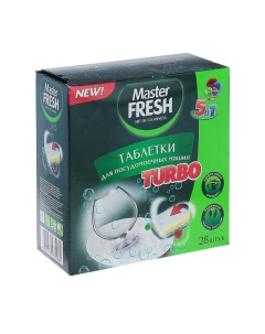 Таблетки для посудомоечных машин Turbo Master Fresh All in 1 28 шт Tyron