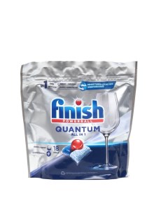 Таблетки для мытья посуды в посудомоечных машинах Quantum 18 шт Finish