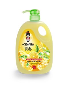 Конц гель для мытья посуды и детских принадлежн с аром лимона 1000мл Kensai