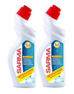 Чистящее средство для сантехники Сарма с антибактериальным эффектом Лимон 750мл 2шт Sarma