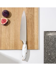 Нож кухонный Zeus шеф 20 см цвет белый Доляна