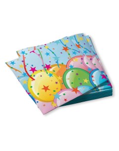 Набор бумажных салфеток для праздника Шары 40шт 299535 Nd play