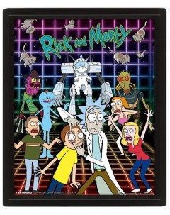 3D постер Rick and Morty Characters Grid EPPL71249 Nobrand
