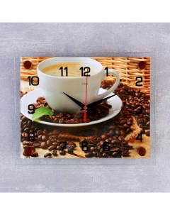 Часы настенные серия Кухня Чашка кофе 20х26 см Рубин