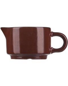 Сливочник Шоколад 50мл 65х65х40мм фарфор темно коричневый Борисовская керамика