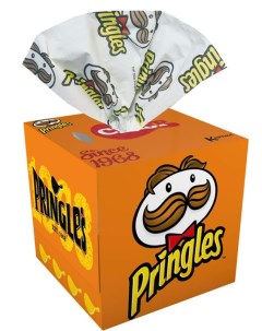 Салфетки вытяжные в коробке Pringles оранжевые с рисунком 3 х слойные 56 шт World cart