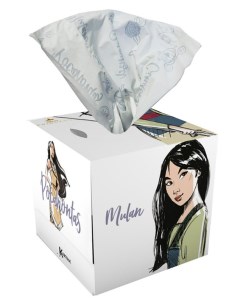 Салфетки бумажные выдергушки Принцессы с рисунком 3 х слойные 56 шт World cart