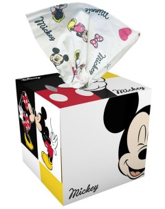 Салфетки бумажные выдергушки Микки Маус с рисунком 3 х слойные 56 шт World cart