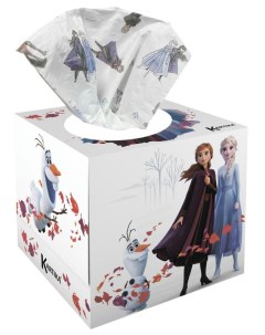 Салфетки бумажные выдергушки Frozen с рисунком ОЛАФ 3 слоя 56 шт World cart