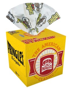 Салфетки вытяжные в коробке Pringles желтый с рисунком 3 х слойные 56 шт World cart
