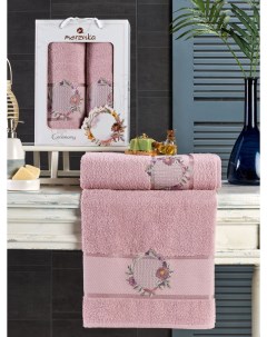 Комплекты полотенец розовый Набор из 2 штук Meteor