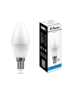 Лампа светодиодная E14 11W 6400K Свеча арт 694358 10 шт Feron