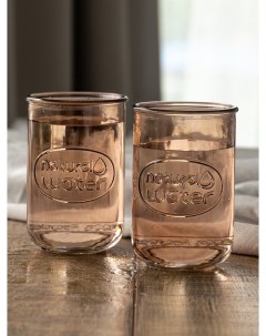 Набор стаканов 2шт Water 8x12 400мл розовый G000273 Denastia