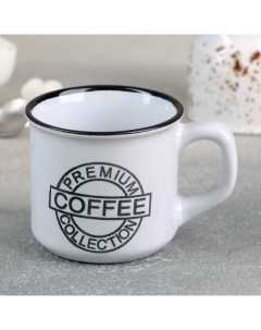 Кружка керамическая Кофе 165 мл цвет белый Доляна