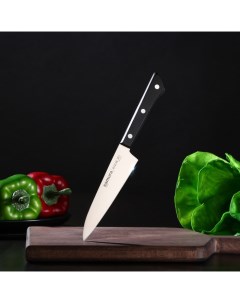 Нож кухонный HARAKIRI универсальный лезвие 12 см чёрная рукоять Samura