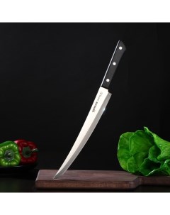Нож кухонный HARAKIRI слайсер лезвие 23 см чёрная рукоять Samura