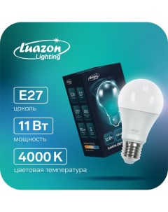 Лампа светодиодная A60 11 Вт E27 990 Лм 4000 К дневной свет Luazon lighting