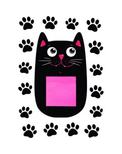 Наклейка Чёрный котёнок Декоретто