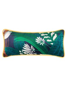Декоративная подушка Shangri La 45х20 см на потайной молнии цвет зеленый желтый Moroshka