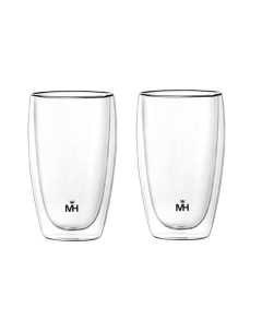 Набор стаканов с двойными стенками 2шт боросиликатное стекло 440мл MC 6488 Mercuryhaus