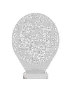 Ночник Любовь 3D детский светильник настольный светодиодный на батарейках Magic lady
