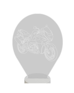 Ночник детский светильник настольный Мотоцикл 3D светодиодный на батарейках Magic lady