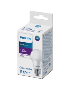 Светодиодная лампа E27 13W 4000К белый A60 Ecohome Б0054103 Philips