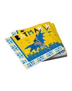 Бумажные салфетки Batman для праздника желтые 33х33 см 20 шт Nd play