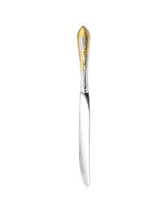 Нож столовый Жасмин посеребренный с позолотой И Кольчугинский мельхиор