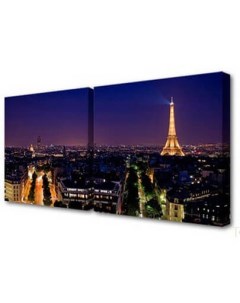 Модульная картина Ночной Париж 50x100см TL D4004 Toplight