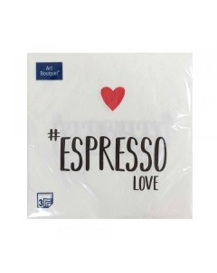 Салфетки Espresso Love 3 х слойные 33х33 см 20 шт Art bouquet
