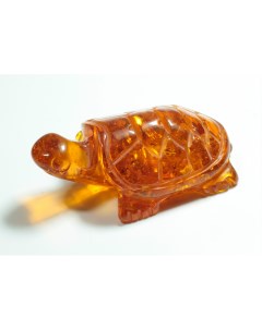 Фигурка декоративная черепаха из прессованного янтаря 7см T&z_mineral