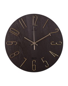 Часы настенные d 30см корпус коричневый золото классика 3010 003 10 Рубин